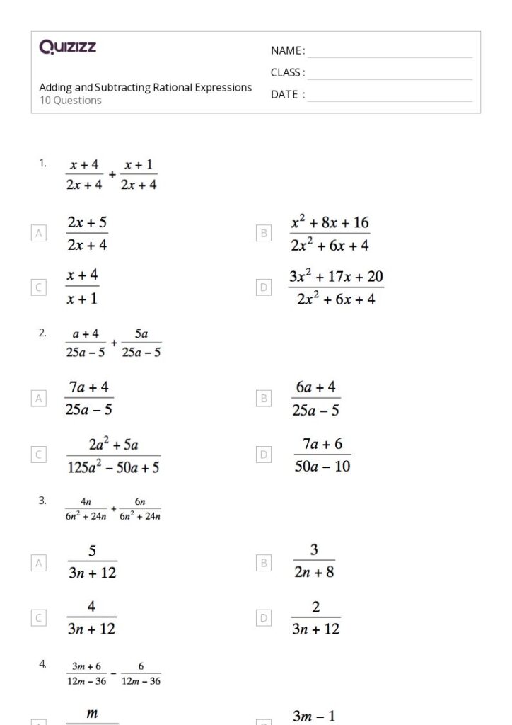 Completed algebra worksheet showing accurate work on a desk