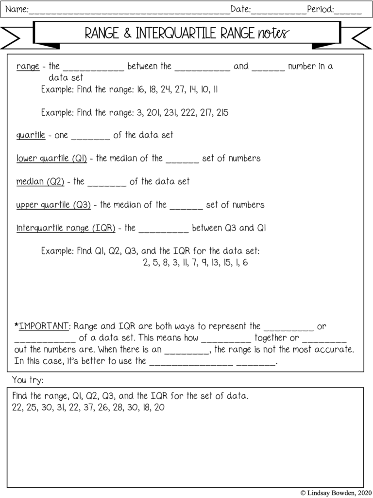 colorful box plot chart with hand-drawn student annotations