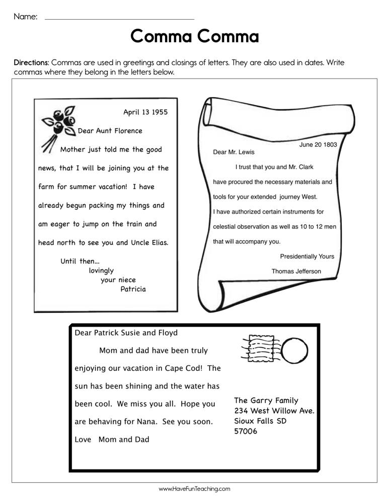 Close up of a child using a pencil on a grammar worksheet
