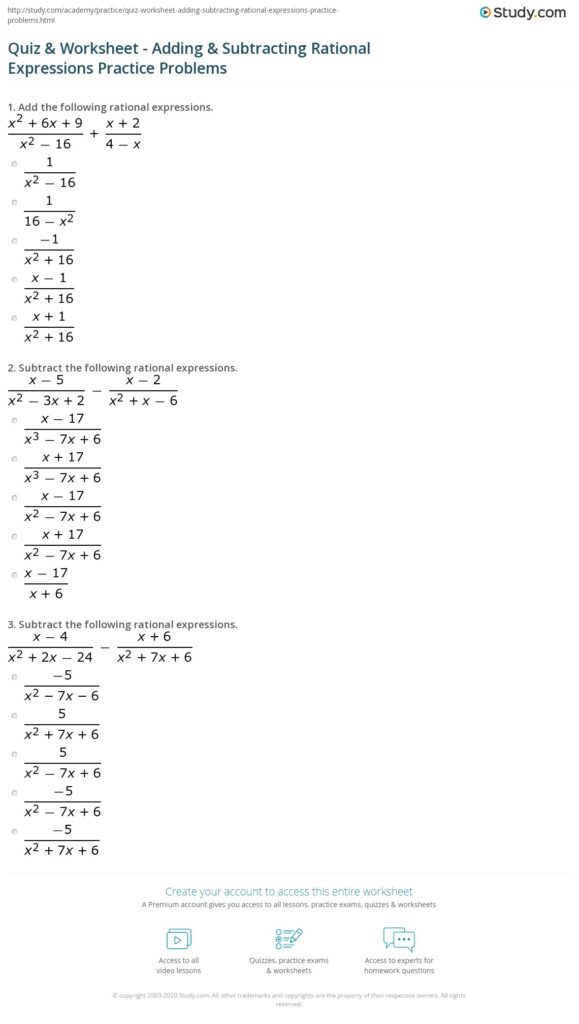 Close up of a math worksheet with highlighted algebraic steps